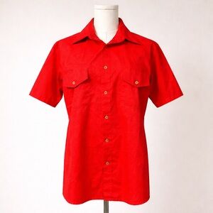 Vintage Regency Club Red Bowling Shirt M Embroidered Name Button Down 70s 80s